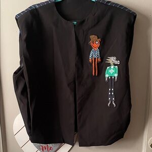 Kids Black Jacket with Fun Patches